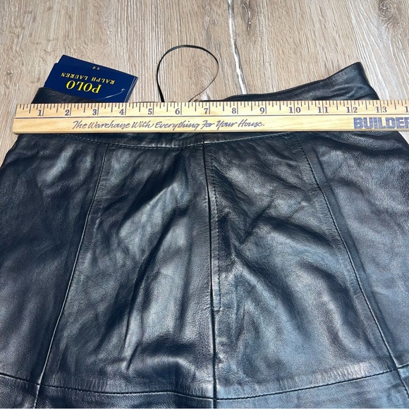 RALPH LAUREN Women’s
Perforated Lambskin A-line MIDI Skirt Grunge Black Size 0 - Picture 12 of 14